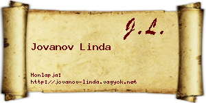 Jovanov Linda névjegykártya
